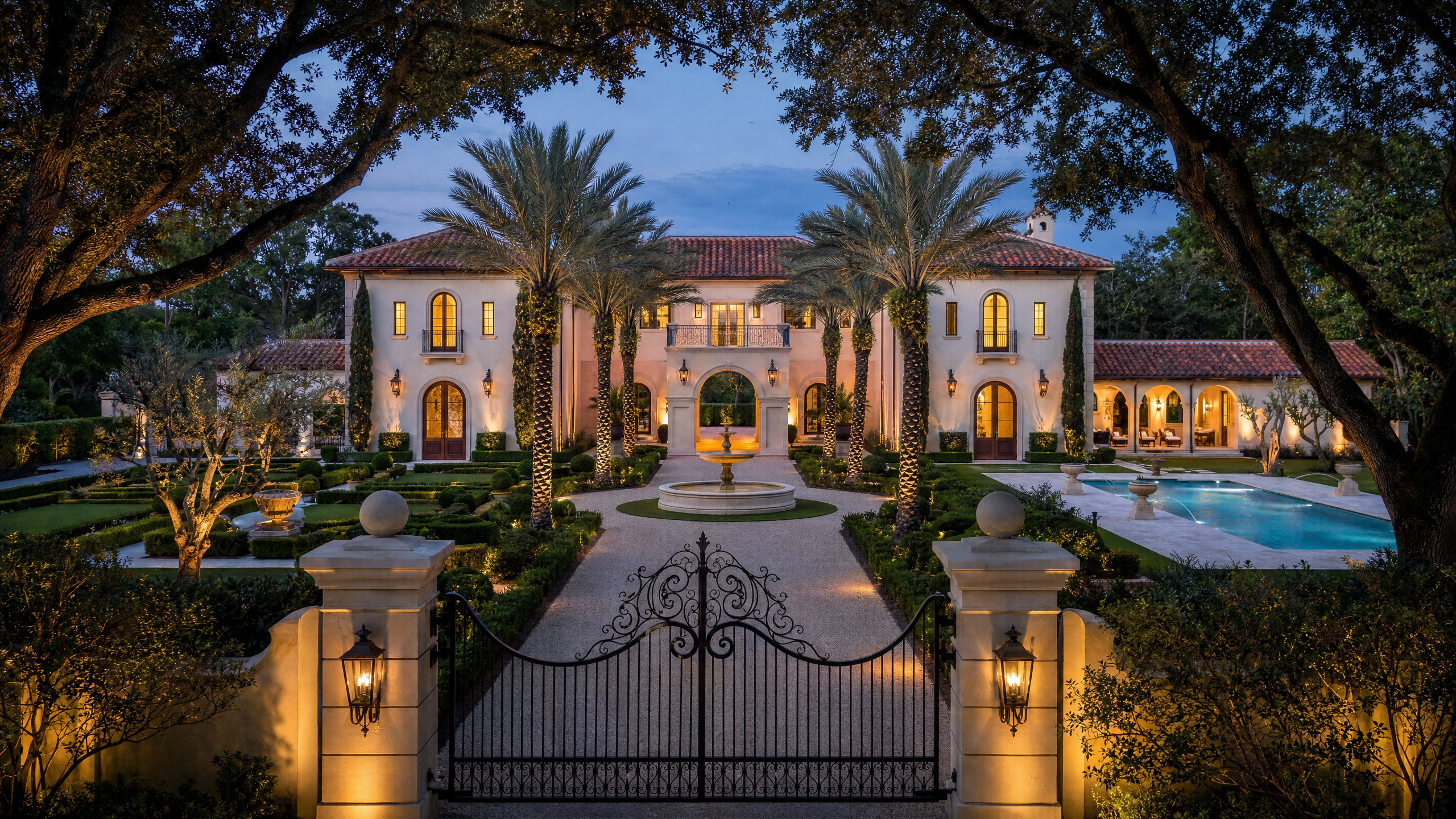 Tropical Mediterranean architectural rendering